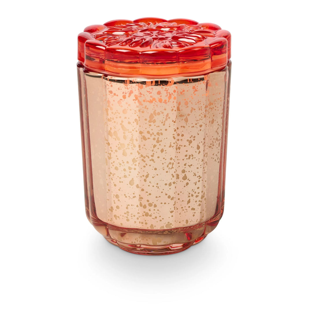 BLOOD ORANGE FLOURISH GLASS CANDLE