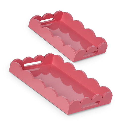 BUBBLEGUM SCALLOPED TRAY
