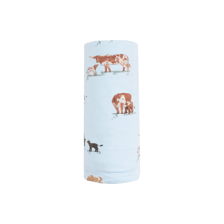 COW FAMILIES SWADDLE BLANKET