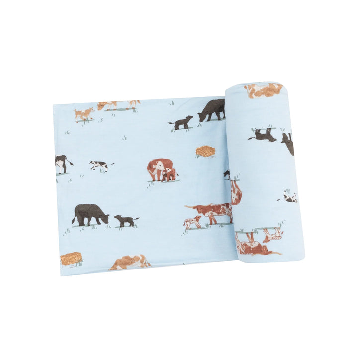 COW FAMILIES SWADDLE BLANKET