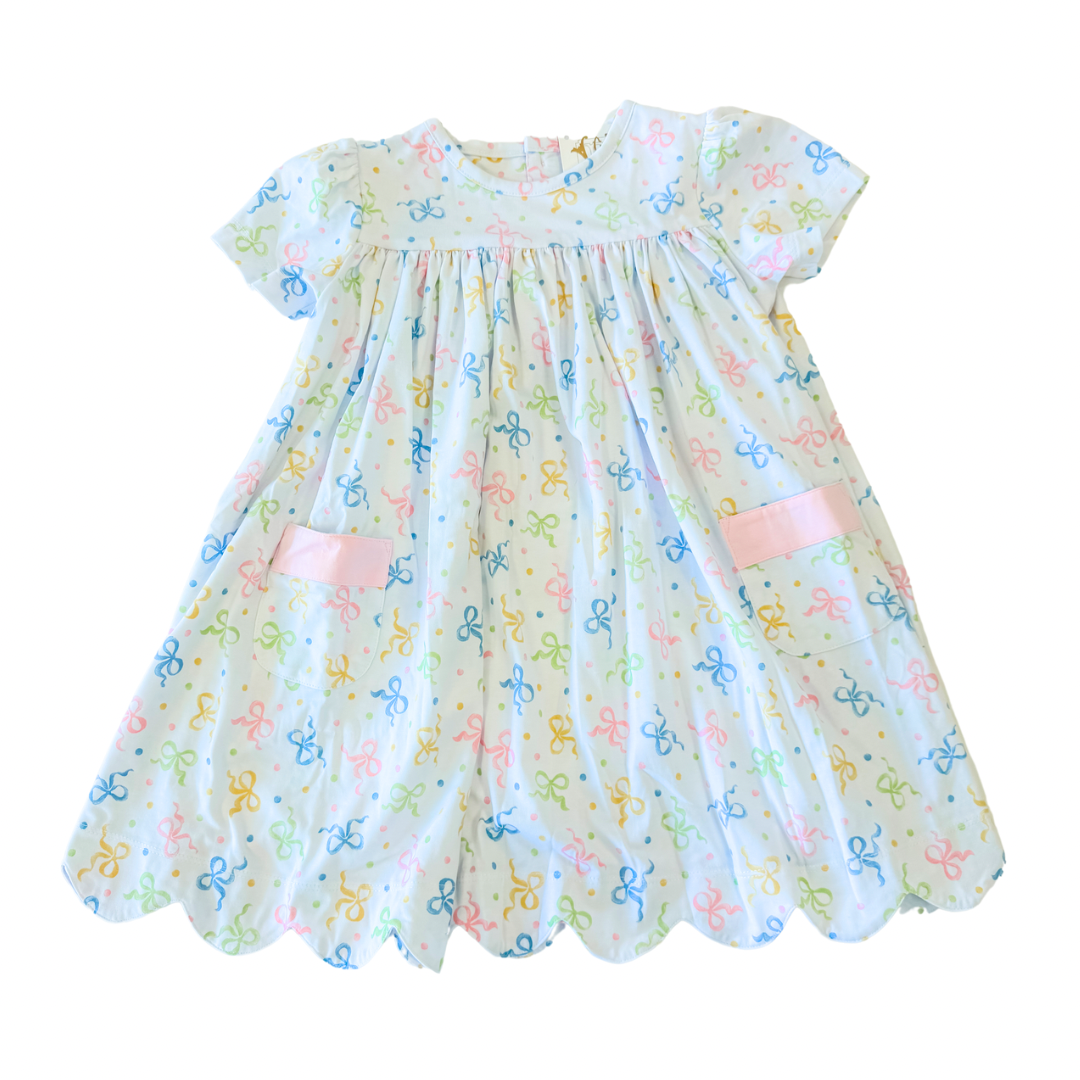 MULTI COLOR BOWS DRESS
