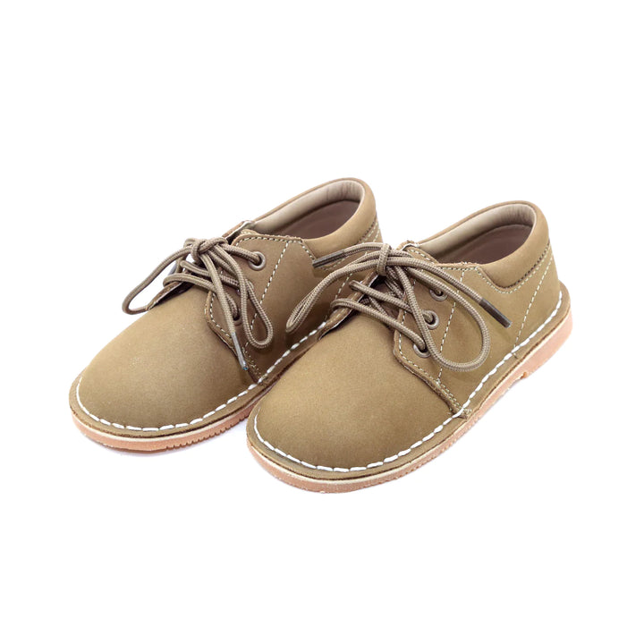 KHAKI TYLER LEATHER LACE UP SHOE