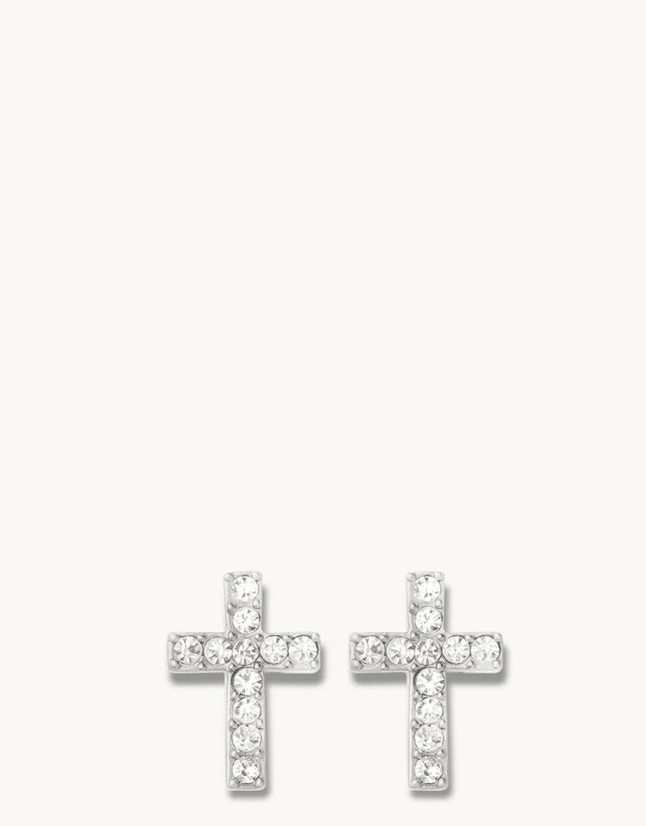 SILVER HAVE FAITH/CROSS SEA LA VIE EARRINGS