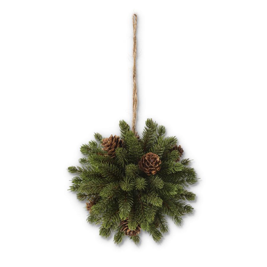 ANGEL PINE ORNAMENT WITH PINECONES
