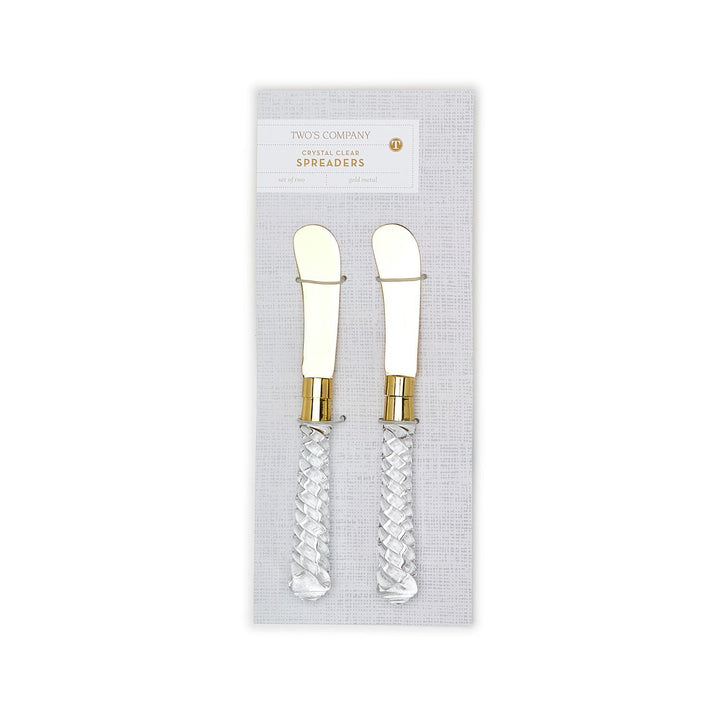 CLEAR SET OF 2 SPREADERS ON DECORATIVE CARD