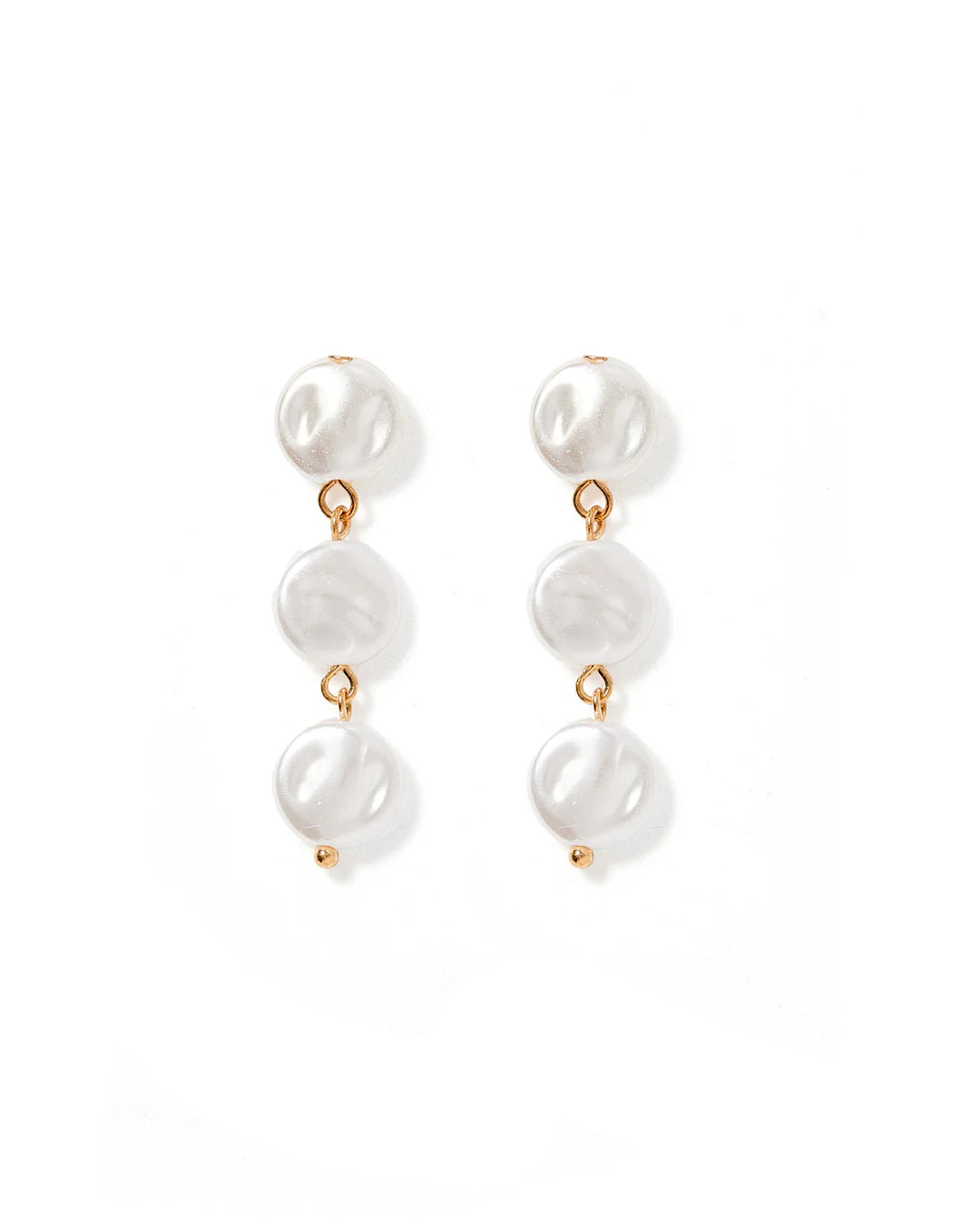 LIBBY THREE PEARL EARRING