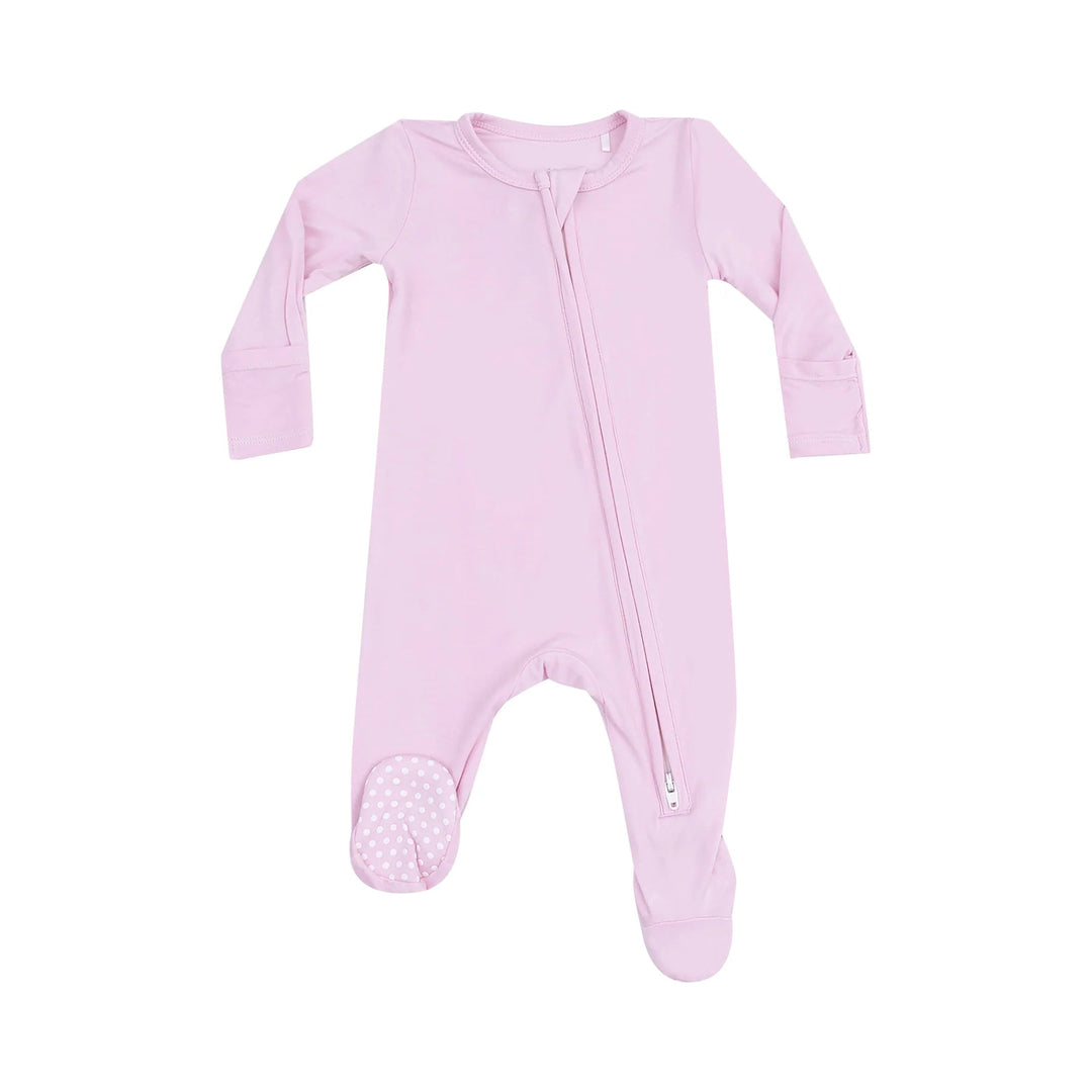 PINK NOSEGAY ZIPPER FOOTIE