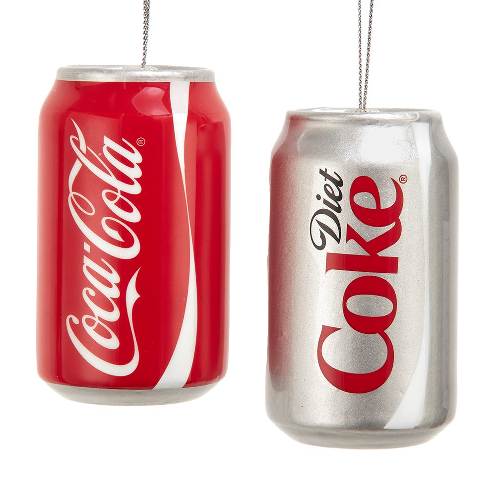 COKE & DIET COKE CAN ORNAMENT