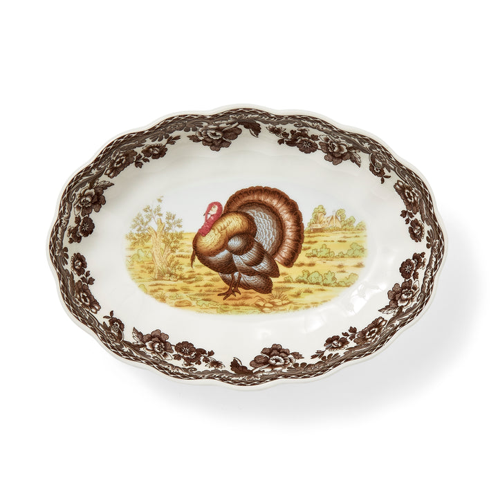 TURKEY OVAL FLUTED DISH