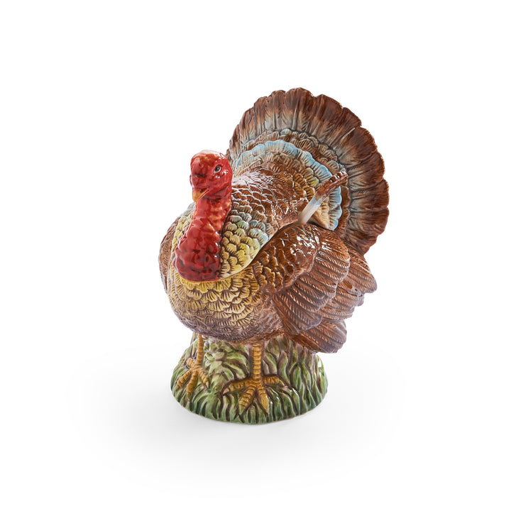 TURKEY GRAVY BOAT & LADLE