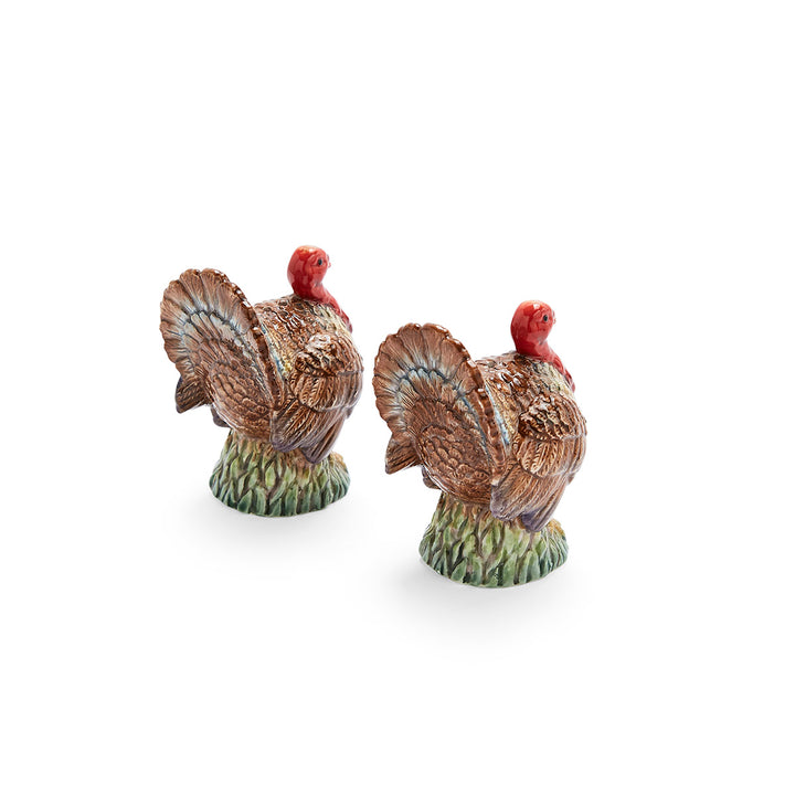 TURKEY FIGURINE SALT & PEPPER SHAKER SET
