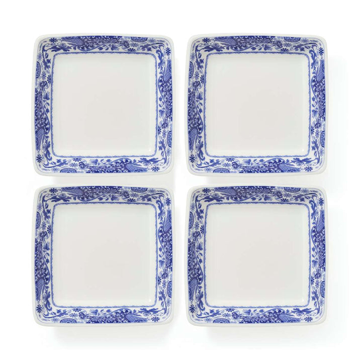 BLUE ITALIAN BROCATO 3" SQUARE DISHES SET