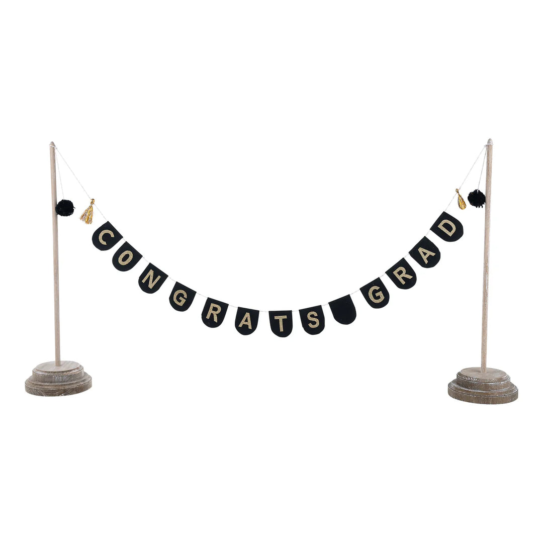 Congrats Grad Banner – Graduation Party Decoration with Congratulations Message | Walker Boutique