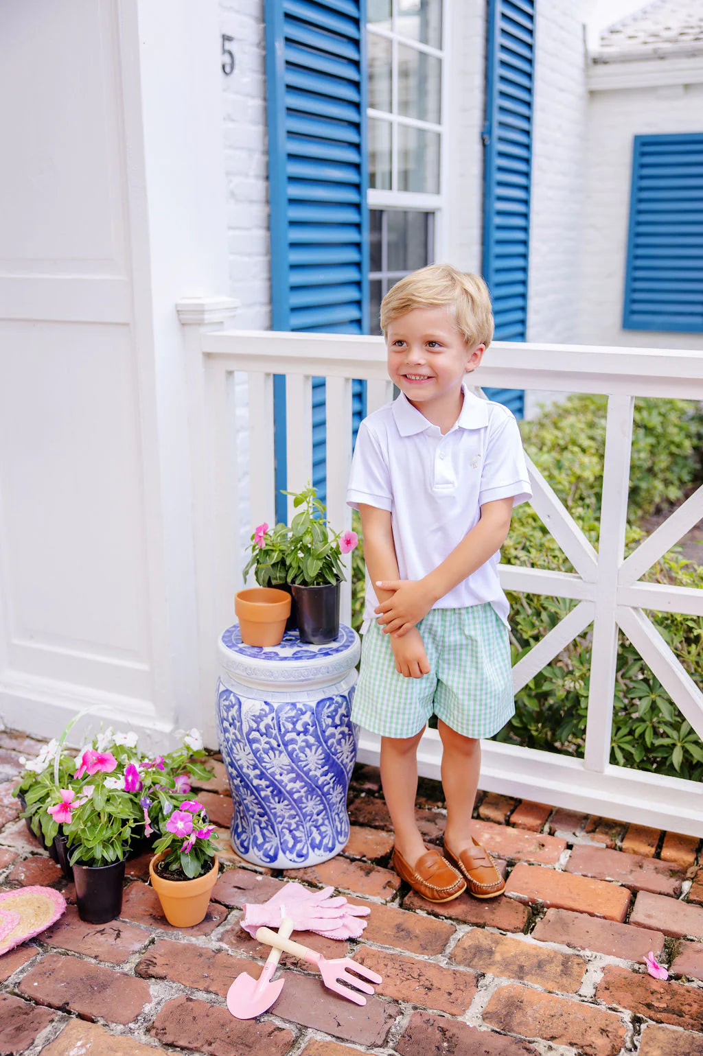 GRAFTON GREEN GINGHAM SHELTON SHORTS