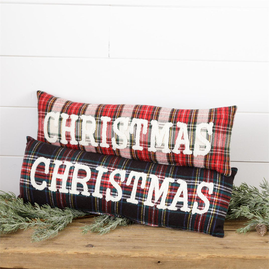 CHRISTMAS PLAID LUMBAR PILLOW
