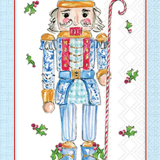 BLUE NUTCRACKERS GUEST TOWEL