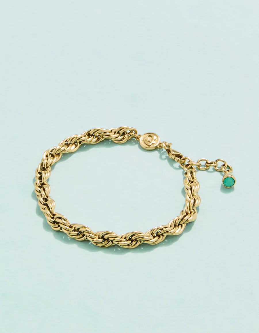 SP CHUNKY MAY RIVER BRACELET 7.25-8" GOLD