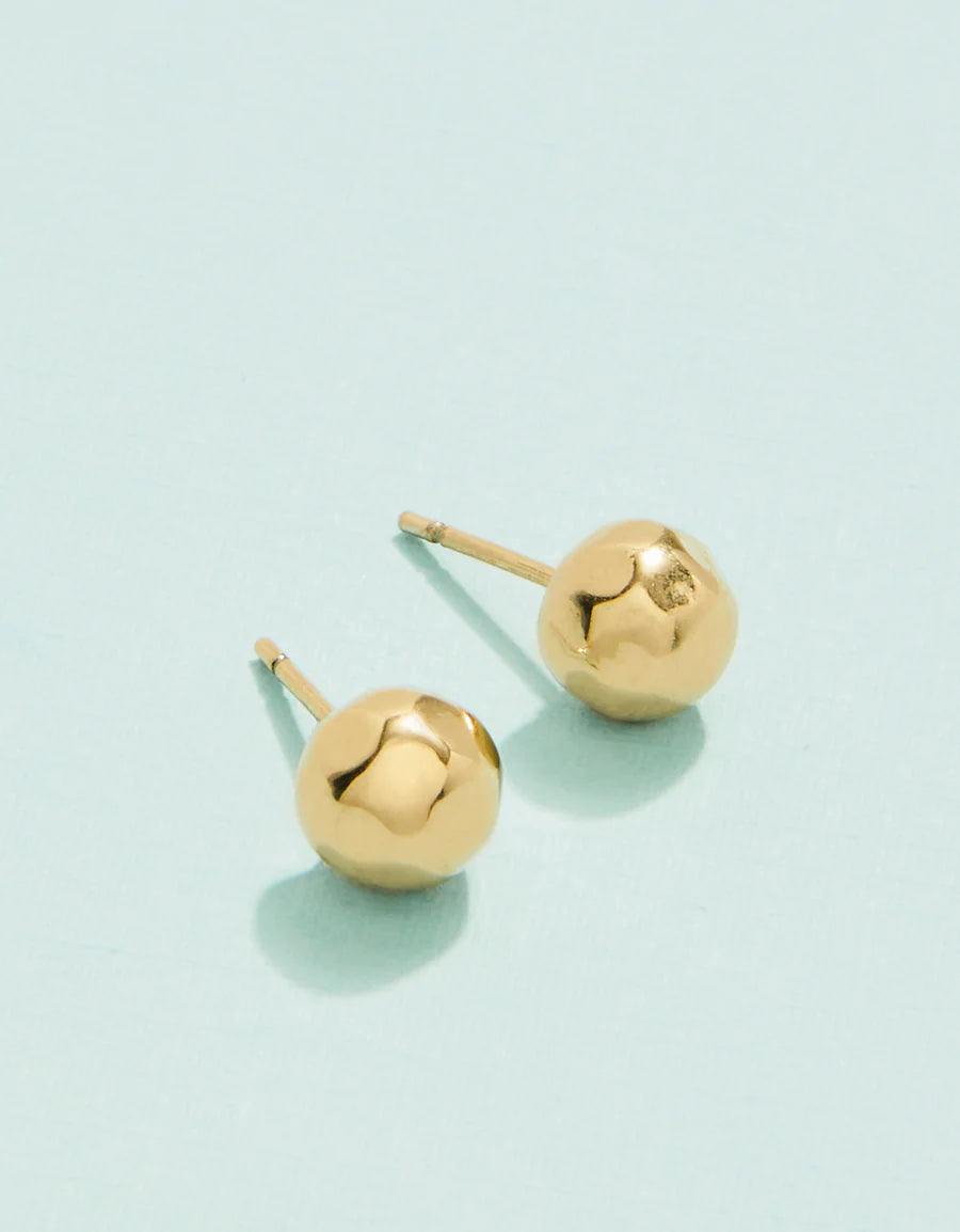 SP BALL STUD EARRINGS 7MM GOLD