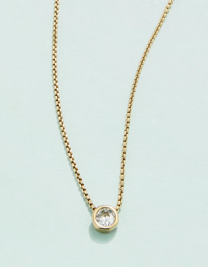 SP LITTLE LIGHTHOUSE NECKLACE 17" CUBIC ZIRCONIA