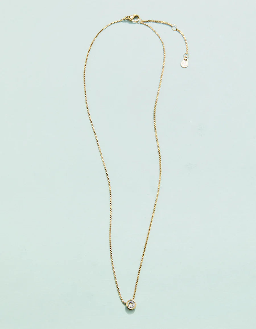 SP LITTLE LIGHTHOUSE NECKLACE 17" CUBIC ZIRCONIA