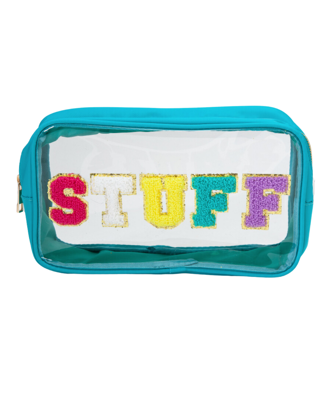 LARGE CLEAR STUFF TRAVEL MAKEUP POUCH