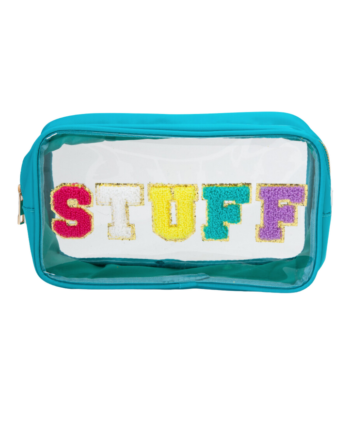 LARGE CLEAR STUFF TRAVEL MAKEUP POUCH