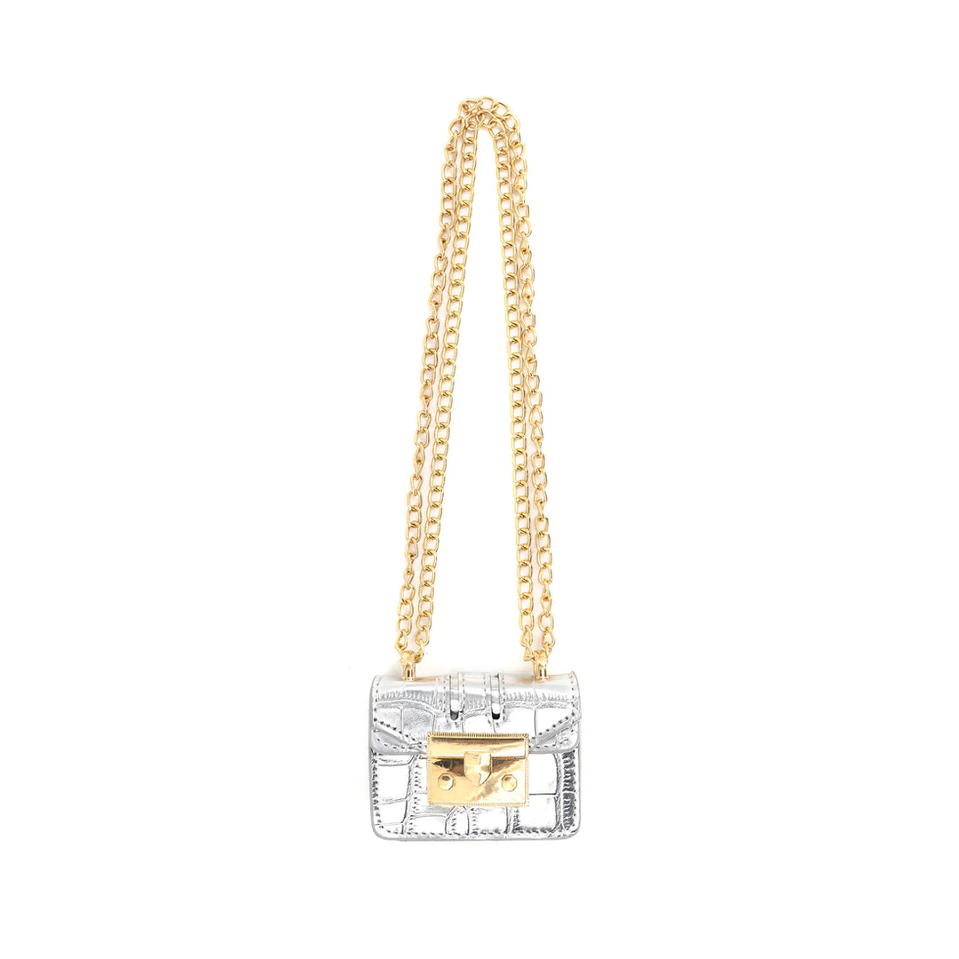 SILVER GOLD CHAIN MINI BAG
