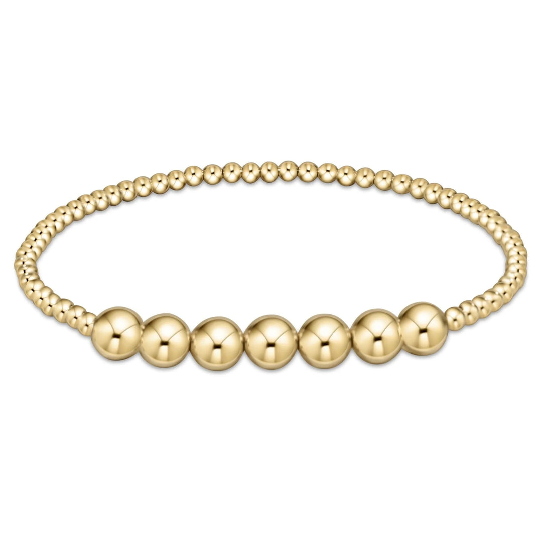 CLASSIC GOLD BEADED BLISS 3MM BEAD BRACELET - 6MM GOLD