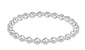 CLASSIC GRATEFUL PATTERN 5MM BEAD BRACELET - STERLING SILVER