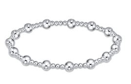 CLASSIC SINCERITY PATTERN 5MM BEAD BRACELET - STERLING SILVER