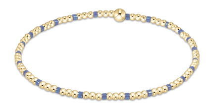 EGIRL HOPE SINCERITY PATTERN 2MM BEAD BRACELET - BRIGHT BLUE
