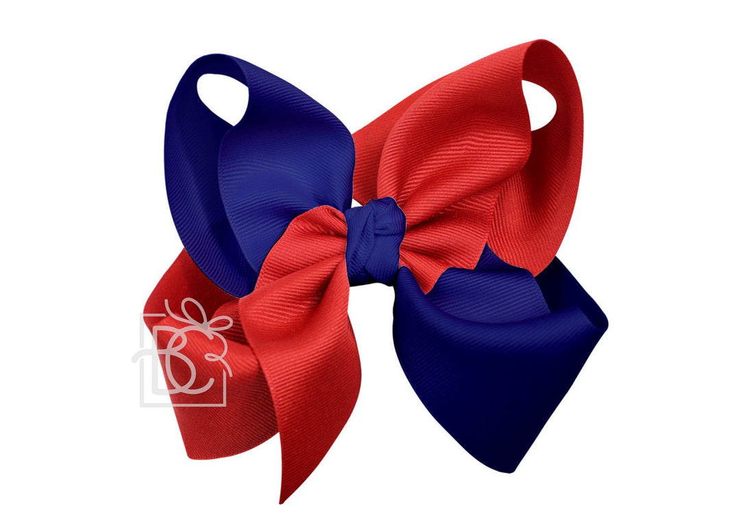 NAVY & RED CRISS CROSS BOW