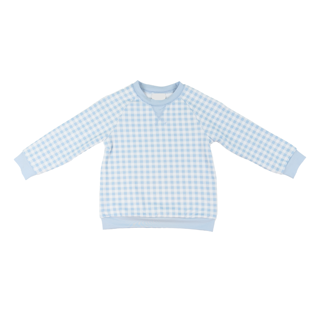 GINGHAM BLUE PRESTON PULLOVER