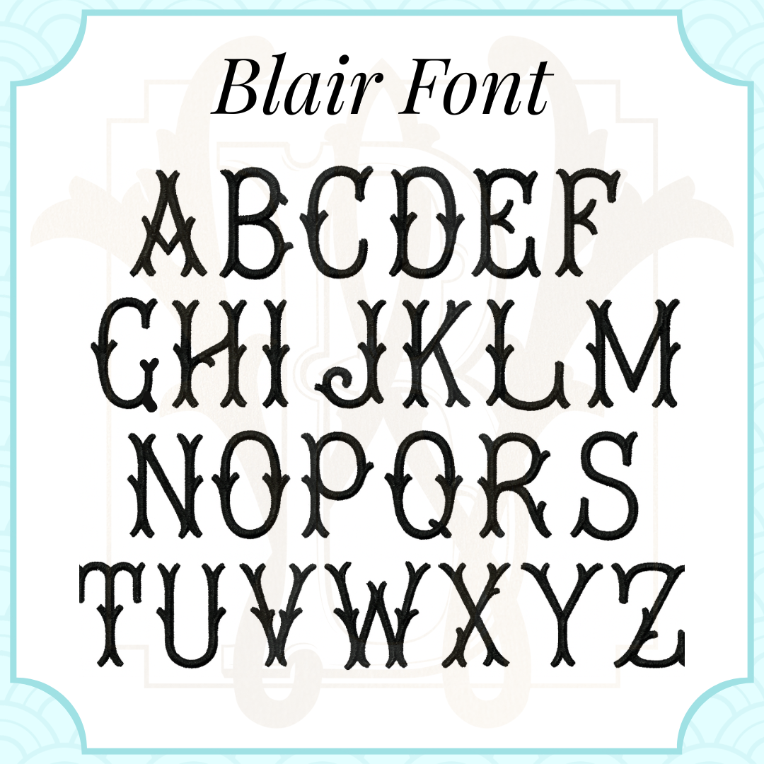 blair font with font options