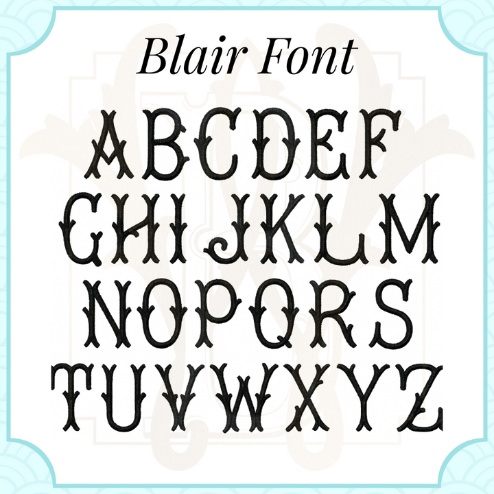 blair font with font options