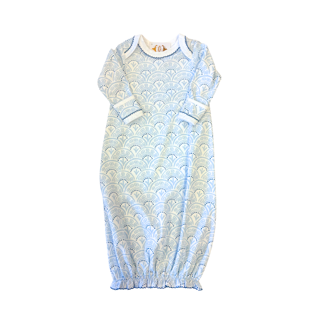 BLUE SCALLOP GOWN