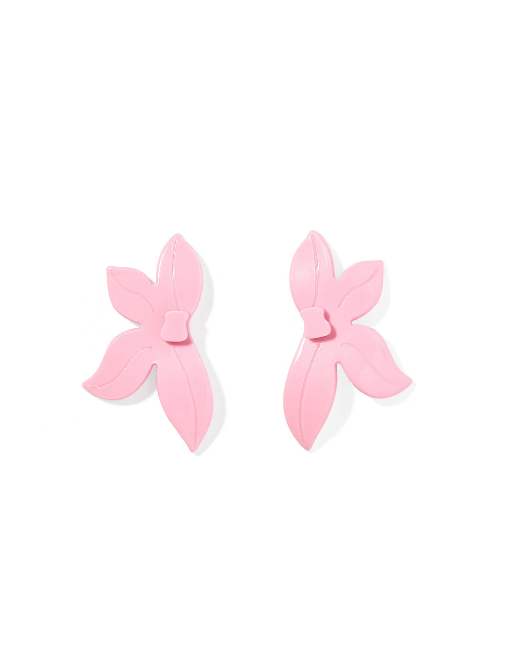 FERN PINK PEONY EARRING