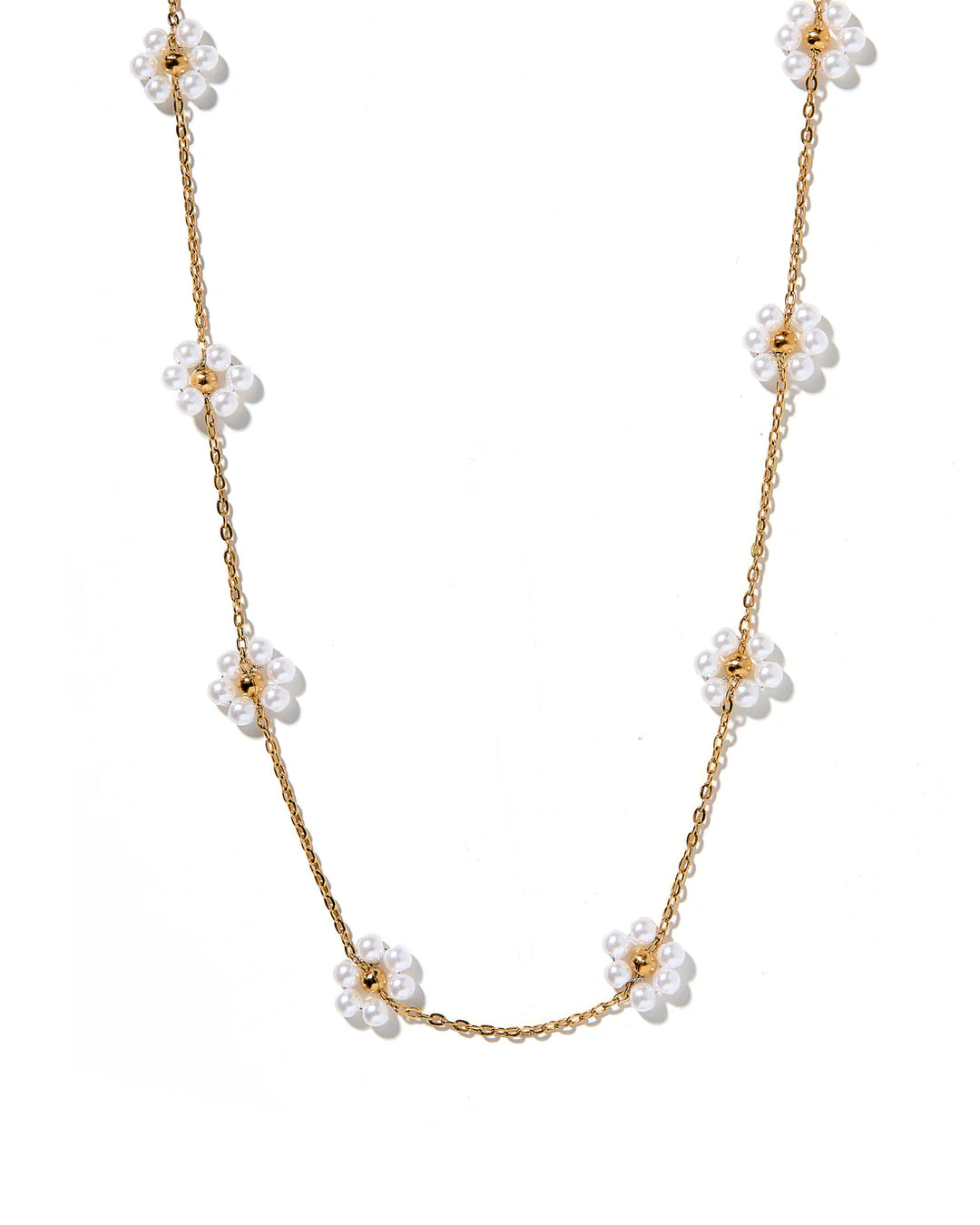 GRACIE FLOWER PEARL NECKLACE