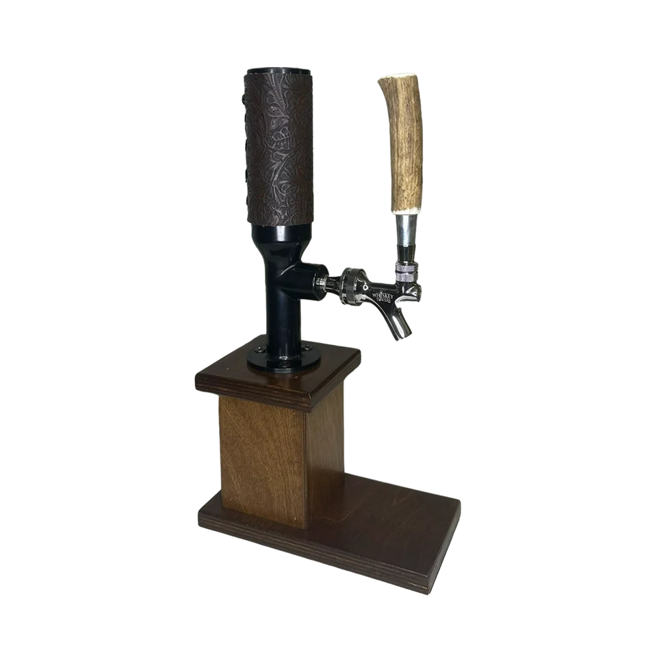 ANTLER HANDLE SINGLE WHISKEY TOWER