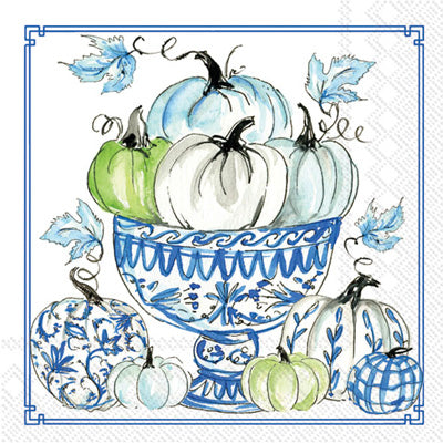 CHINOISERIE PUMPKINS COCKTAIL NAPKIN