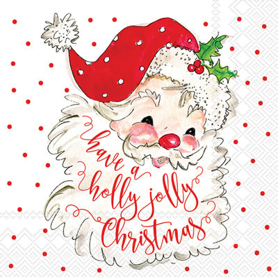 HOLLY JOLLY COCKTAIL NAPKIN