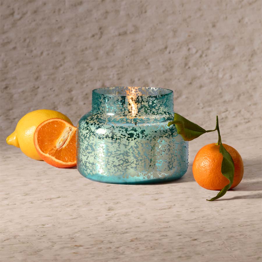 VOLCANO AQUA OPALINE SIGNATURE JAR CANDLE