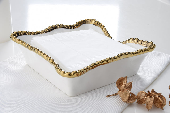 GOLDEN SALERNO COCKTAIL NAPKIN HOLDER