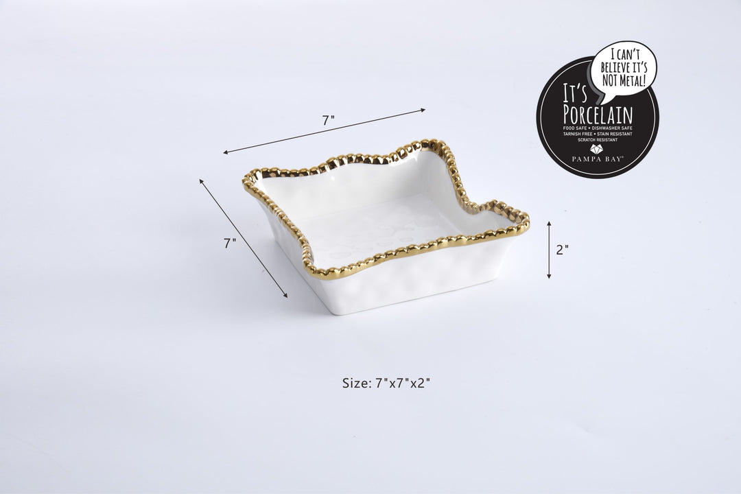 GOLDEN SALERNO COCKTAIL NAPKIN HOLDER