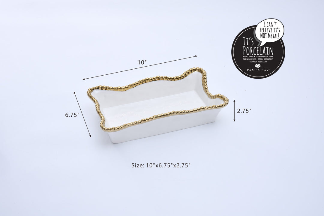 GOLDEN SALERNO DINNER NAPKIN/GUEST TOWEL HOLDER