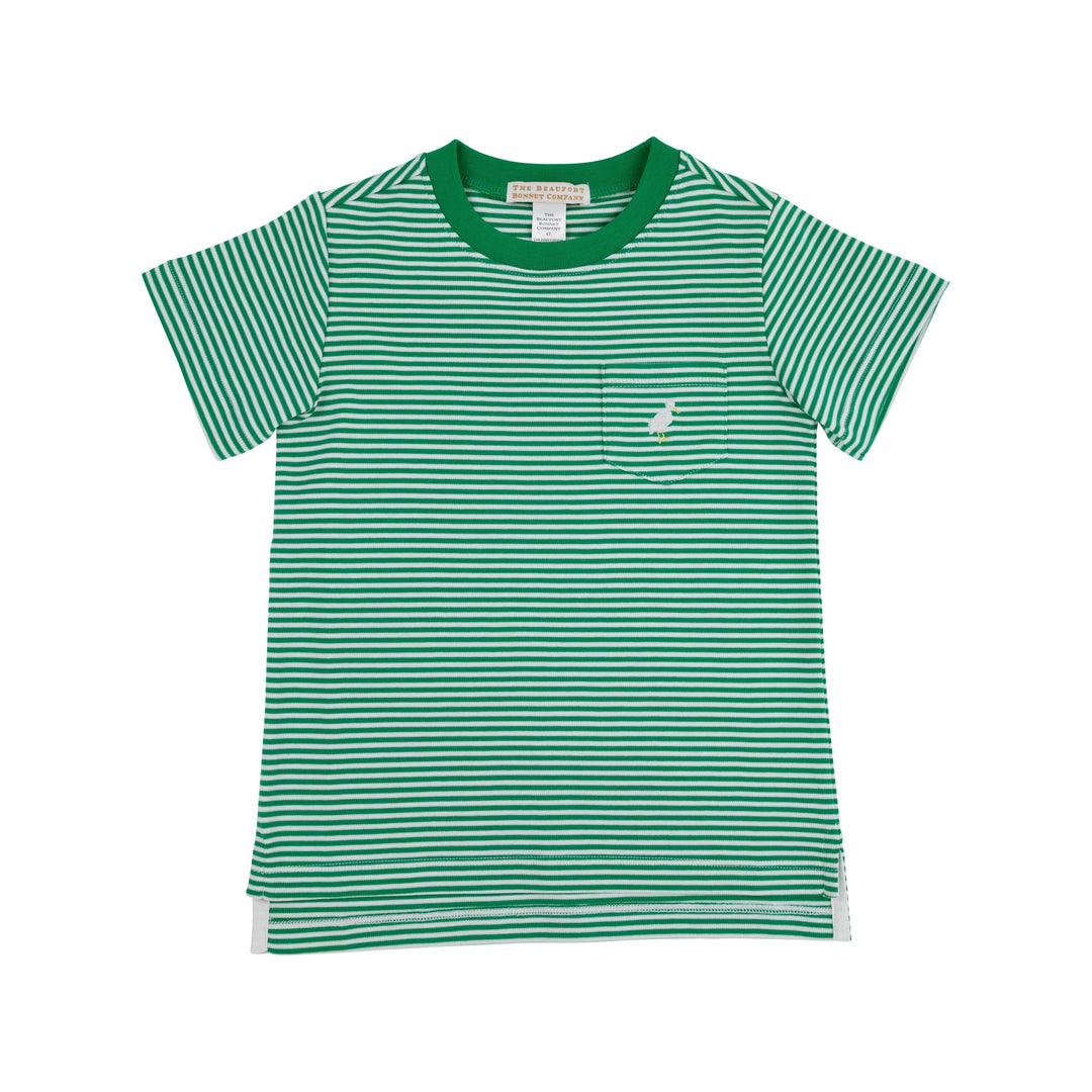 KIAWAH KELLY GREEN STRIPE CARTER CREWNECK