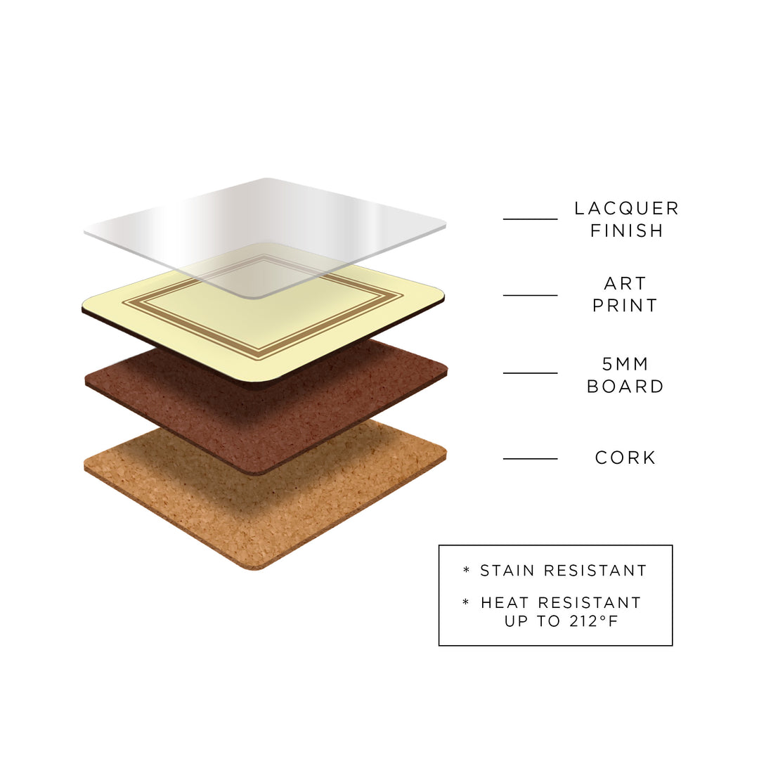 BLUE ITALIAN COASTERS SET