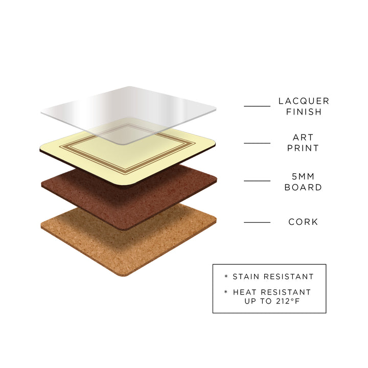 BLUE ITALIAN COASTERS SET