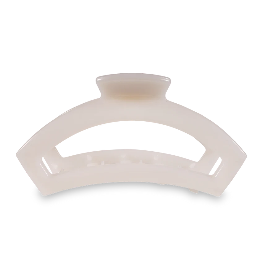 TELETIES LARGE OPEN HAIR CLIP COCONUT WHITE