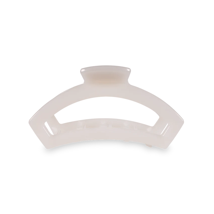 TELETIES MEDIUM OPEN HAIR CLIP COCONUT WHITE
